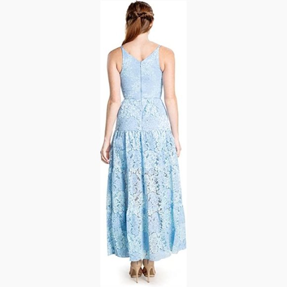 NWOT Dress the Population Blue Summer Sky Melina Lace Maxi Dress Size XS - Picture 2 of 3